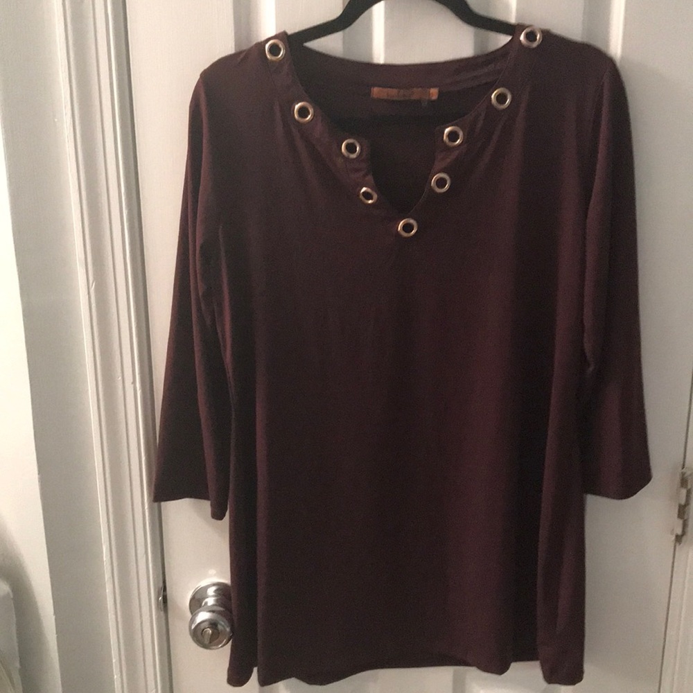 Wine blouse